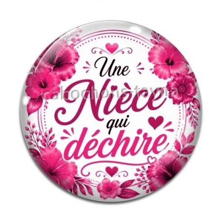 Cabochon Verre - une nièce qui déchire