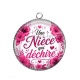 Pendentif Cabochon Argent - une nièce qui déchire