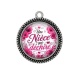 Pendentif Cabochon Argent - une nièce qui déchire