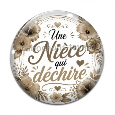 Cabochon Verre - une nièce qui déchire