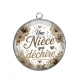 Pendentif Cabochon Argent - une nièce qui déchire
