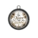 Pendentif Cabochon Argent - une nièce qui déchire