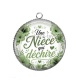 Pendentif Cabochon Argent - une nièce qui déchire