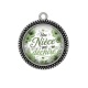 Pendentif Cabochon Argent - une nièce qui déchire
