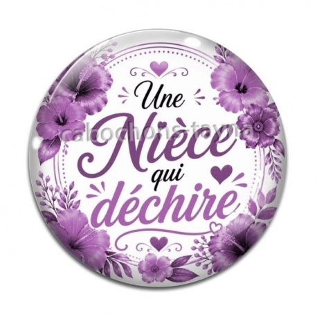 Cabochon Verre - une nièce qui déchire