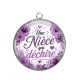 Pendentif Cabochon Argent - une nièce qui déchire