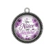 Pendentif Cabochon Argent - une nièce qui déchire