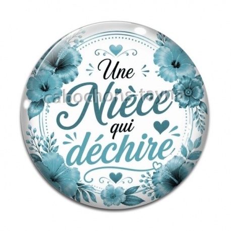 Cabochon Verre - une nièce qui déchire