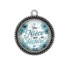 Pendentif Cabochon Argent - une nièce qui déchire