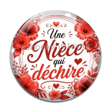 Cabochon Verre - une nièce qui déchire