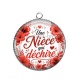 Pendentif Cabochon Argent - une nièce qui déchire
