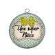 Pendentif Cabochon Argent - une super nièce