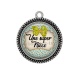 Pendentif Cabochon Argent - une super nièce
