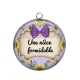 Pendentif Cabochon Argent - une nièce formidable