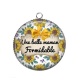 Pendentif Cabochon Argent - belle maman formidable