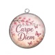 Pendentif Cabochon Argent - Carpe Diem