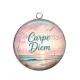 Pendentif Cabochon Argent - Carpe Diem