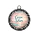 Pendentif Cabochon Argent - Carpe Diem
