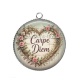 Pendentif Cabochon Argent - Carpe Diem