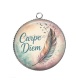 Pendentif Cabochon Argent - Carpe Diem