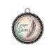 Pendentif Cabochon Argent - Carpe Diem