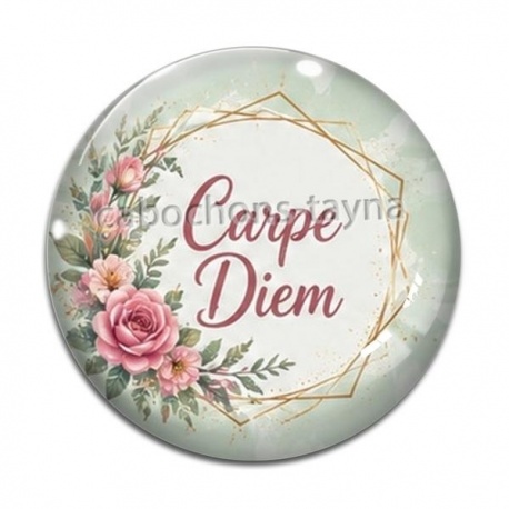 Cabochon Verre - Carpe Diem
