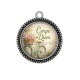 Pendentif Cabochon Argent - Carpe Diem