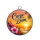 Pendentif Cabochon Argent - Carpe Diem