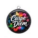 Pendentif Cabochon Argent - Carpe Diem