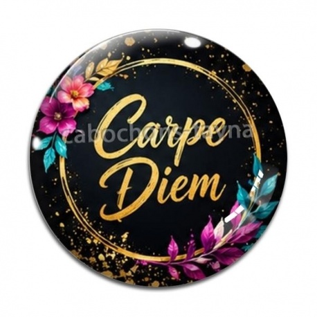 Cabochon Verre - Carpe Diem