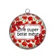 Pendentif Cabochon Argent - super belle mère