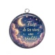 Pendentif Cabochon Argent - fais de tes rêves une réalité