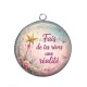 Pendentif Cabochon Argent - fais de tes rêves une réalité