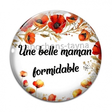 Cabochon Verre - belle maman formidable