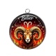 Pendentif Cabochon Argent - bélier signe astrologique