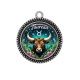 Pendentif Cabochon Argent - taureau signe astrologique