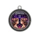 Pendentif Cabochon Argent - gémeaux signe astrologique