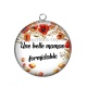 Pendentif Cabochon Argent - belle maman formidable