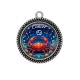 Pendentif Cabochon Argent - cancer signe astrologique
