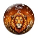 Cabochon Verre - lion signe astrologique