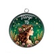 Pendentif Cabochon Argent - Vierge signe astrologique