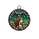 Pendentif Cabochon Argent - Vierge signe astrologique