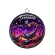 Pendentif Cabochon Argent - Scorpion signe astrologique