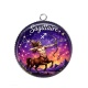 Pendentif Cabochon Argent - Sagittaire signe astrologique