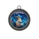 Pendentif Cabochon Argent - Capricorne signe astrologique