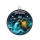 Pendentif Cabochon Argent - Verseau signe astrologique