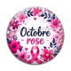 Cabochon Verre - octobre rose