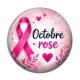 Cabochon Résine - octobre rose