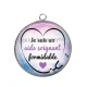 Pendentif Cabochon Argent - je suis un aide soignant formidable