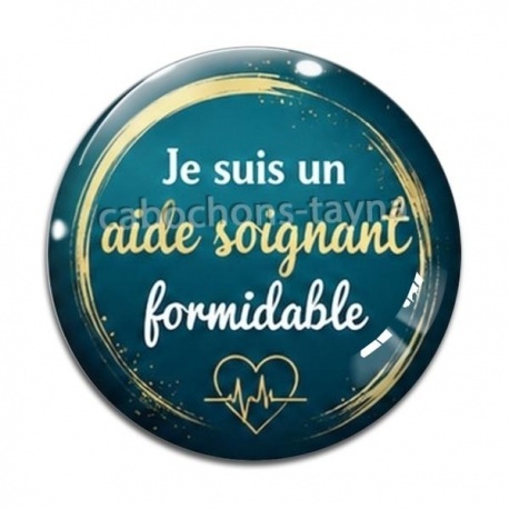 Cabochon Verre - je suis un aide soignant formidable